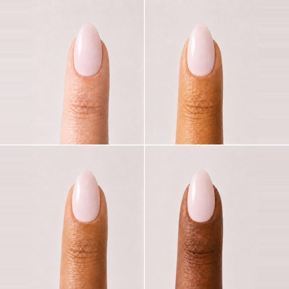 PRESS ON NAILS ALMOND MILKY PINK