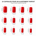 PRESS-ON NAILS ROUGE CARRÉ