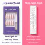 PRESS ON NAILS ALMOND MILKY PINK