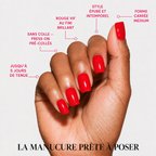 PRESS-ON NAILS ROUGE CARRÉ